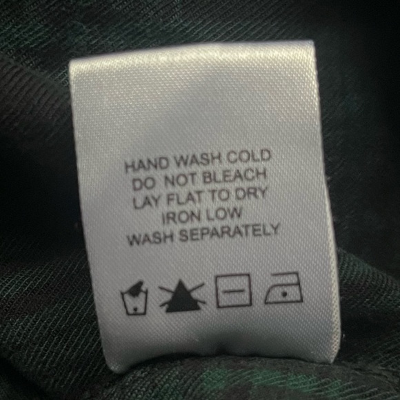 Superdown Revolve Green Blue Plaid Long Sleeve Button Down Flannel Shirt Size S - Picture 6 of 8